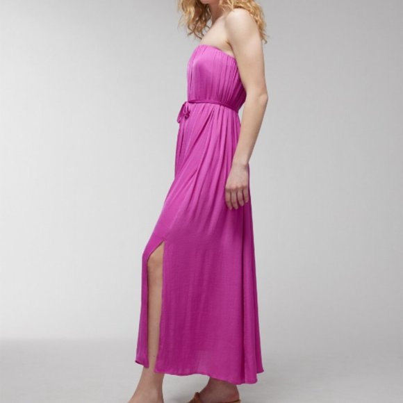 Soma Dresses & Skirts - NWT Soma Crinkle Satin Oversized Maxi Bra Dress